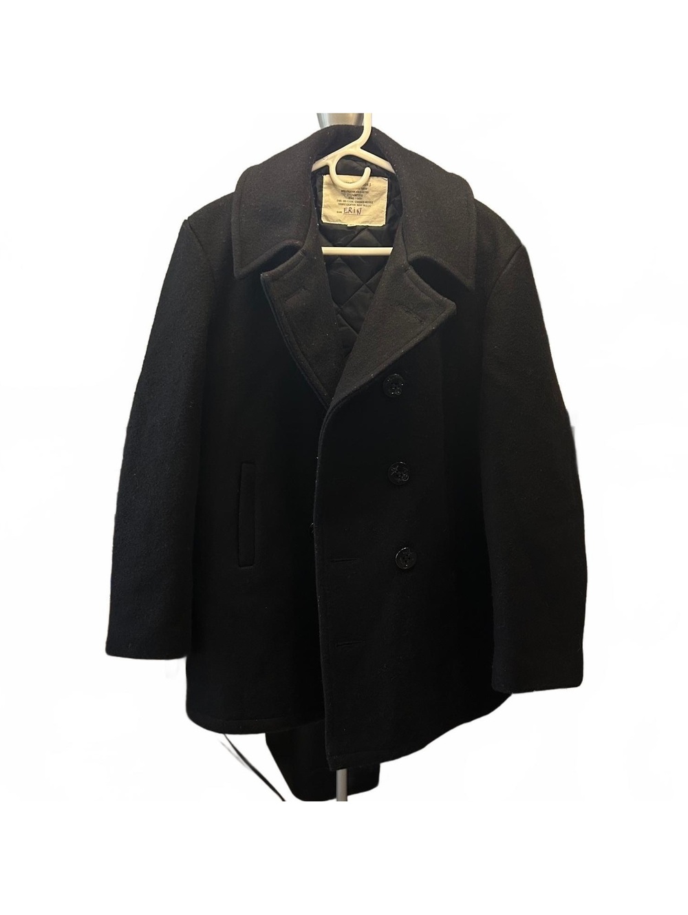 Vintage US Navy Wool Pea Coat Size 40 USA Made Military Authentic *minor flaw